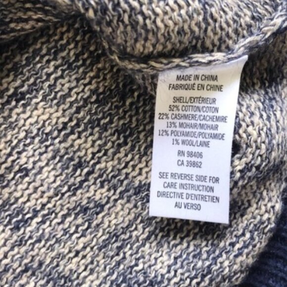 Theory Cashmere Blend Blue/Tan Chaz B Sweater Vest, S - Picture 4 of 7